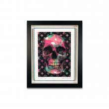  Skulls Collaboration 2 Pink and Black by Stephen Wilson