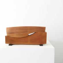 wood modern abstract sculpture