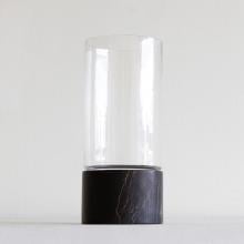 black base and vase