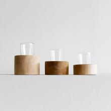 three candle holders