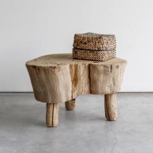 Natural Poplar Small Round Table by Furniture