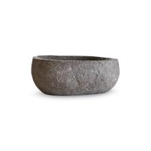 Charcoal Round Riverstone Bowl by Objects