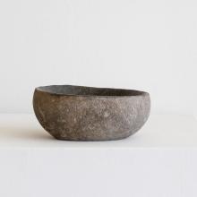 Oval Charcoal Riverstone Bowl by Objects