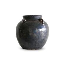 Glazed 4 Handle Pot, Dark Blue by Objects