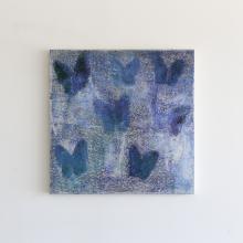 Untitled Blue Butterflies by Hunt Slonem
