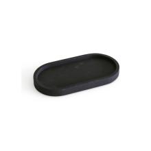 Concrete Oval Tray Noir by Objects