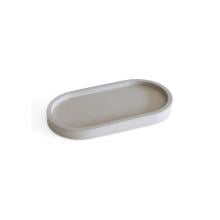Concrete Oval Tray by Objects