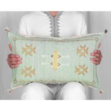 Moroccan Sabra Cactus Silk Cushion Pillow Cover Mint Green by Objects