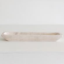 Paulownia Rectangle Tray - White by Accessories