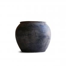 Antique Black Clay Jar by Objects