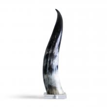 Black and White Cow Horn on Base Small by Objects