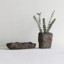 Cast Concrete Lava Stone Planter by Objects
