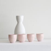 Dusty Pink Unique Cup Set by Bo and Olivia Jia
