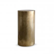 Brass Clad Column Side Table by Tables